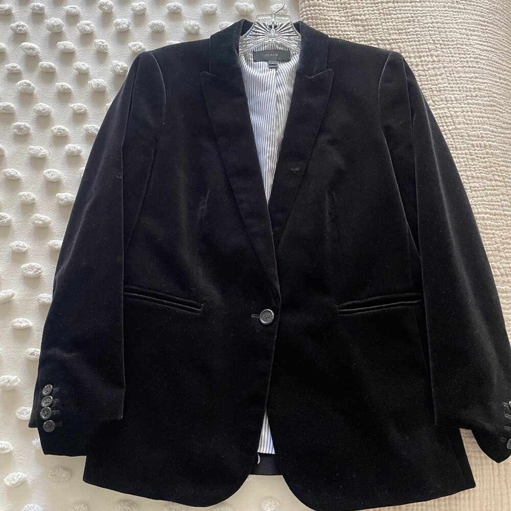 J. Crew black velvet blazer